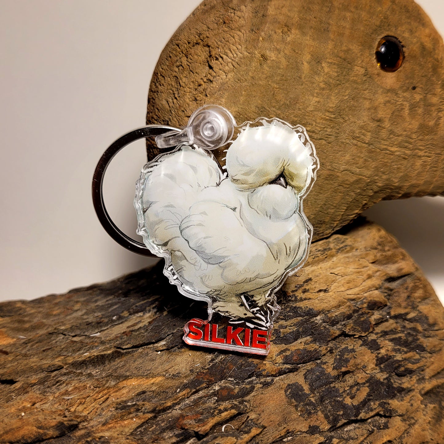 Silkie Acrylic Keychain