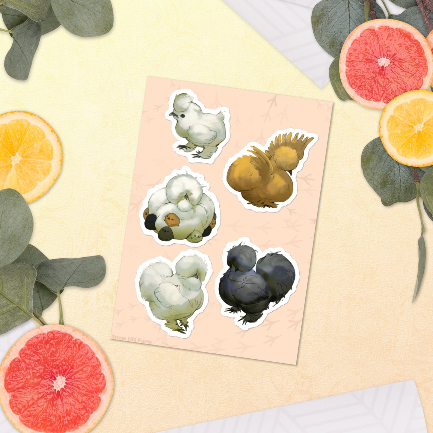 Silkie Chicken Sticker Sheet