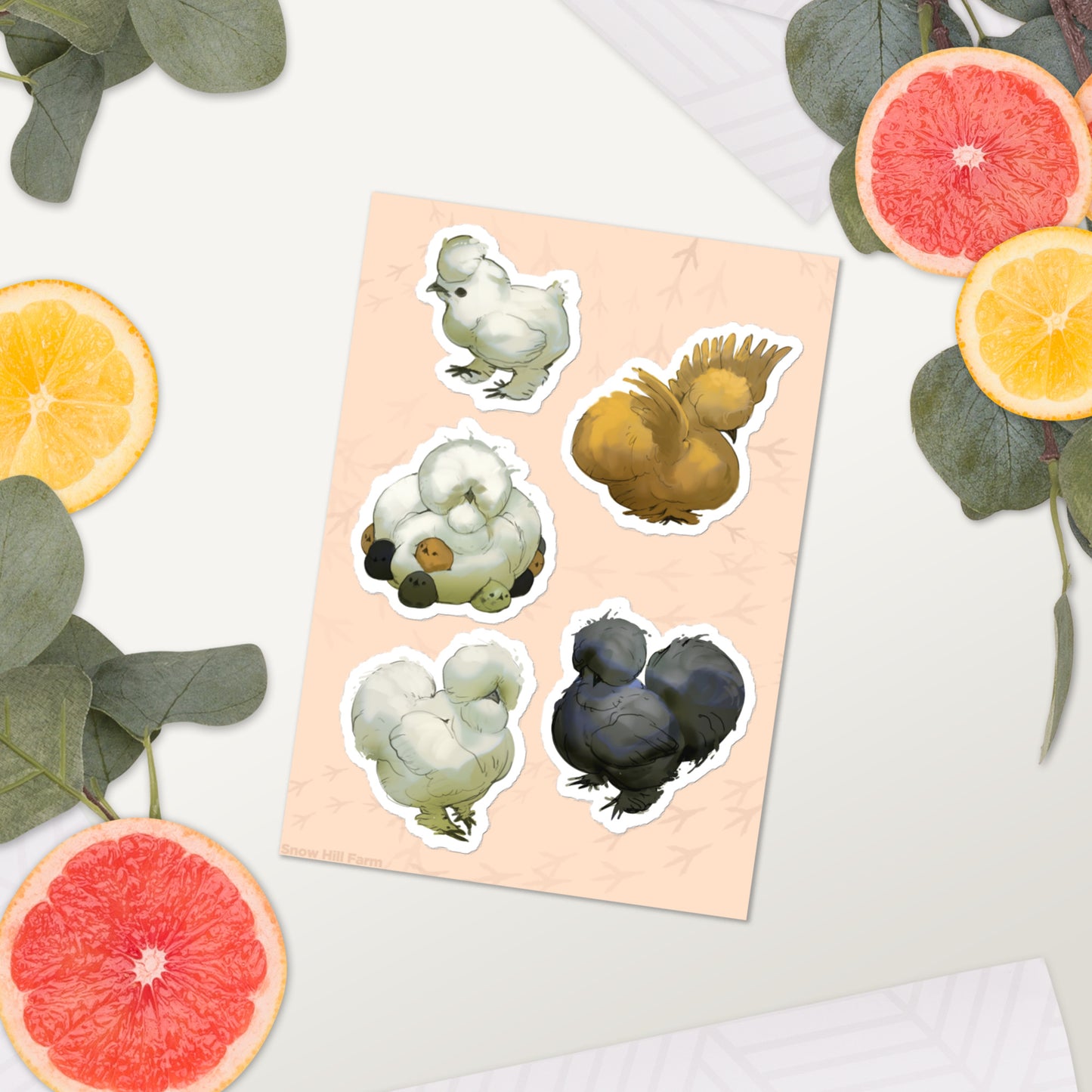 Silkie Chicken Sticker Sheet