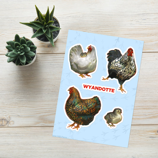 Wyandotte Chicken Sticker Sheet