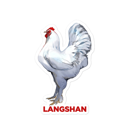 Langshan Chicken Kiss Cut Sticker