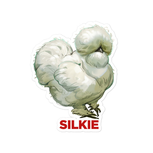 Silkie Chicken Kiss Cut Sticker